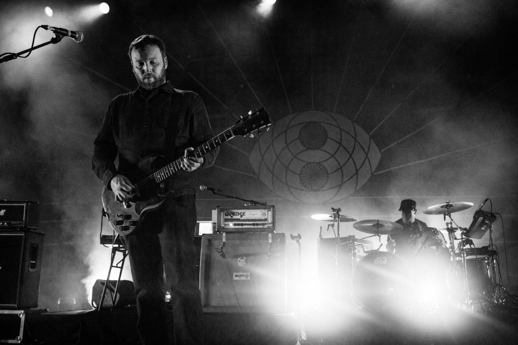 Mogwai drowning the crowd in sombre, reverb-heavy post-rock. PHOTO: DOMINIC PHUA