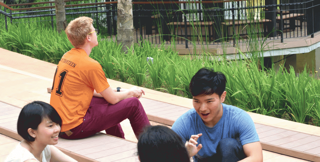 THE GREAT DIVIDE: Many exchange students say they feel ostracised when forming project groups, as local students tend to assume they will not work as hard. (PHOTO ILLUSTRATION: S. GOWRI)