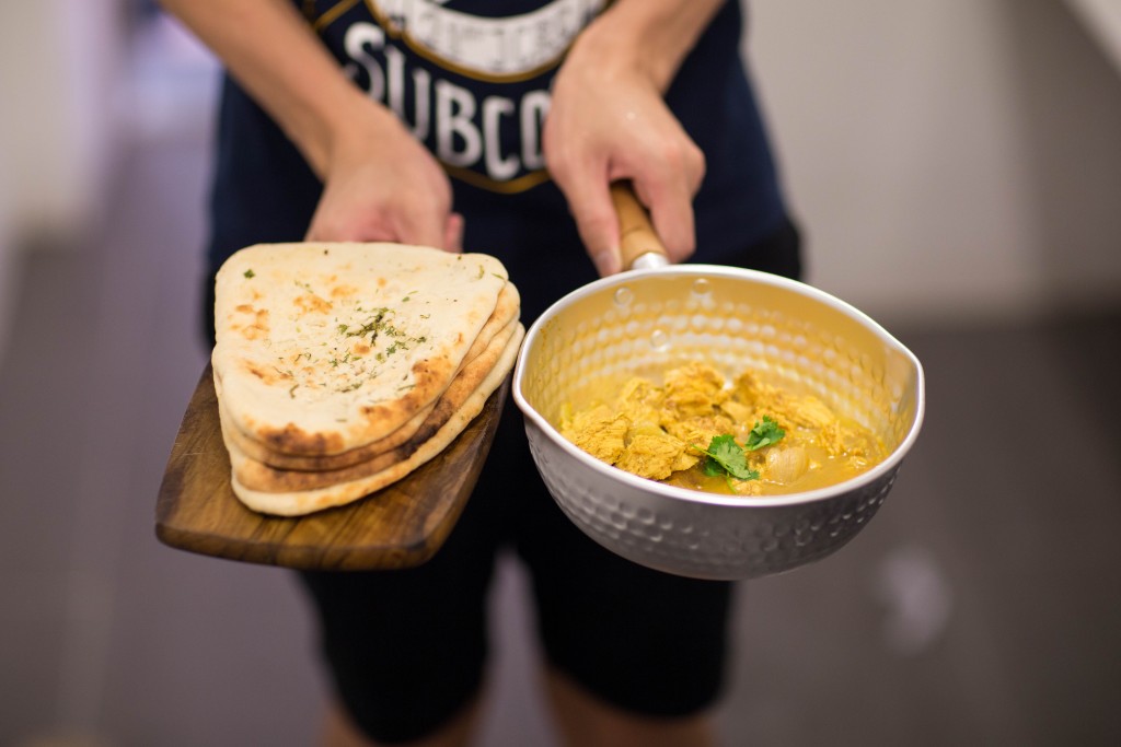 'CURRY-NARY' CREATION: A dish of Ginger Chicken and Naan whipped up in minutes. (PHOTOS: MATTHEW CHEW)