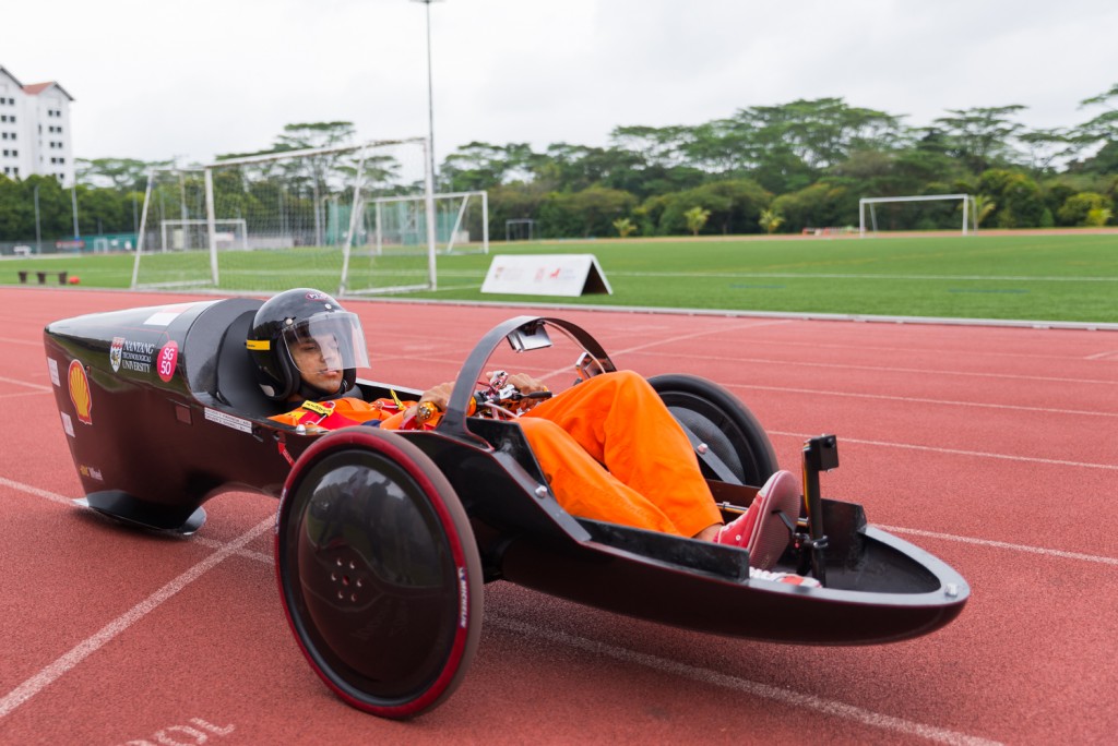 FUTURISTIC OUTLOOK: The NV9 will participate in the prototype category at this month's Shell Eco-marathon Asia, where it will also be judged based on the presence of innovative design elements. PHOTO: NTU