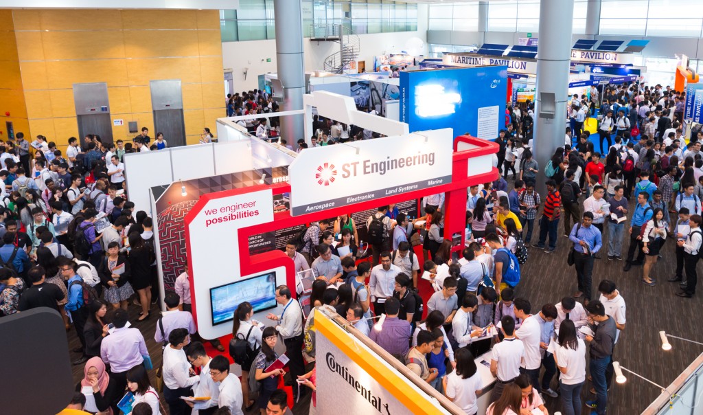 OPPORTUNITIES AVAILABLE: Career fairs and internship programmes were cited as helpful options in preparing students of life after graduation. PHOTO: NTU