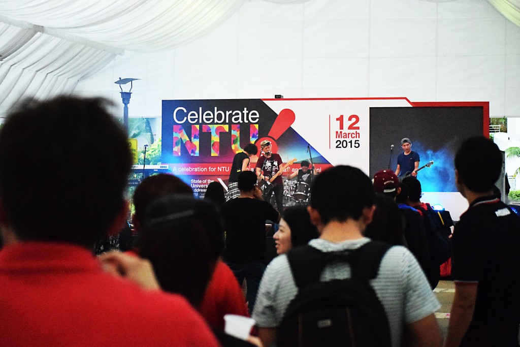 TIME OFF: Faculty, students and staff found time to take a break the the annual Campus Party. Other than free food, they were treated to performances by various groups, such as some of the Hall Jam Bands. PHOTO: S GOWRI