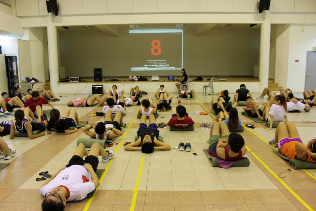 MIND OVER MATTER: Residences from Hall 15 sticking by each other throughout the challenge. PHOTO: 