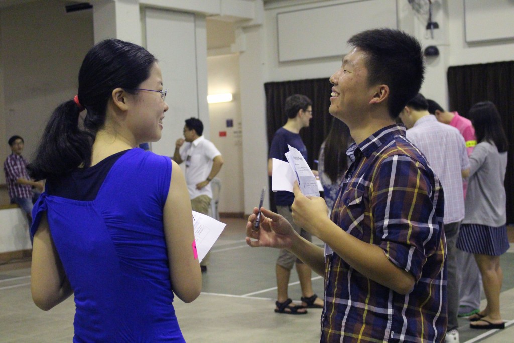 Most participants visibly enjoyed themselves at the event, with most students attending the event out of curiosity. However, many couples declined to be interviewed, citing possible embarrassment if their friends found out.  PHOTO: ALICIA GOH