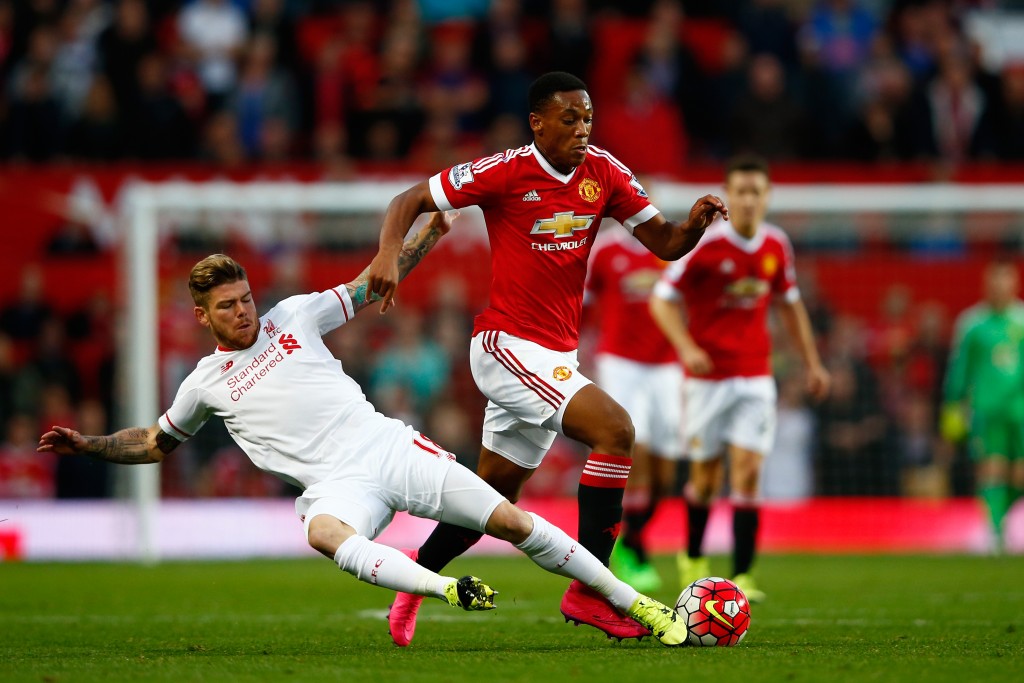 QUICK FEET: Martial scored his debut goal against Liverpool at Old Trafford. PHOTO: Getty Images