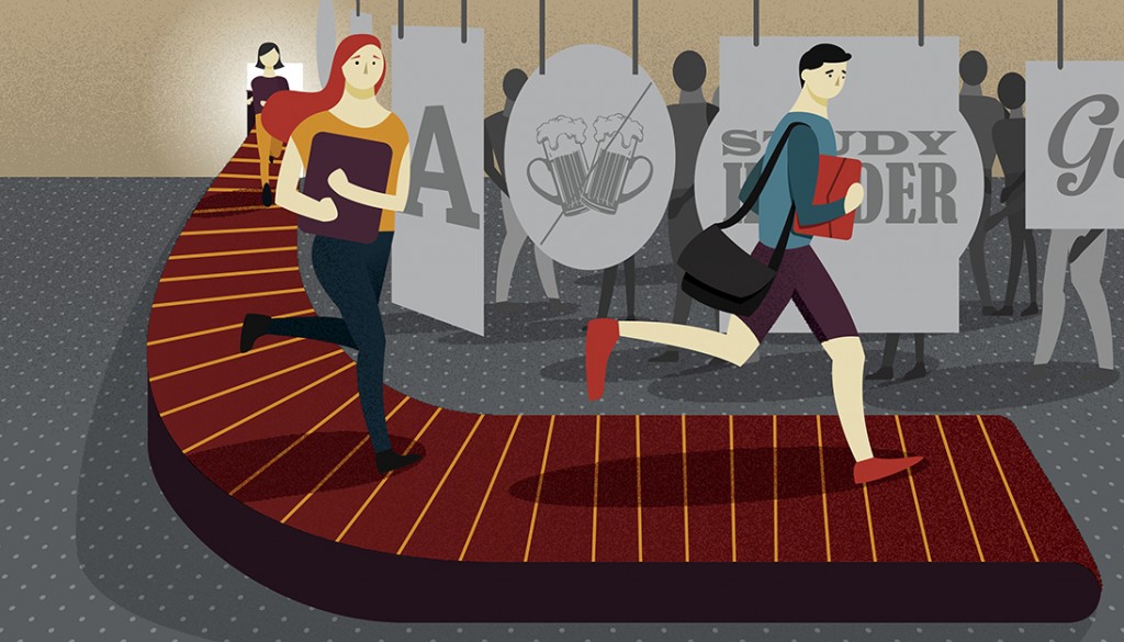 PAPER CHASE: Academic success is not the key to everything you should achieve in life. <br />  (GRAPHIC: MINH NGUYEN)