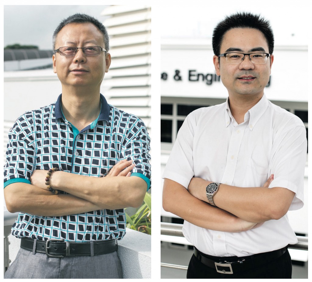 Prof Zhang Hua (left) is ranked 8th and Prof David Lou (right) is ranked 12th in a global list of the world's "hottest researchers" by Thomson Reuters. PHOTOS: NICHOLAS YEO