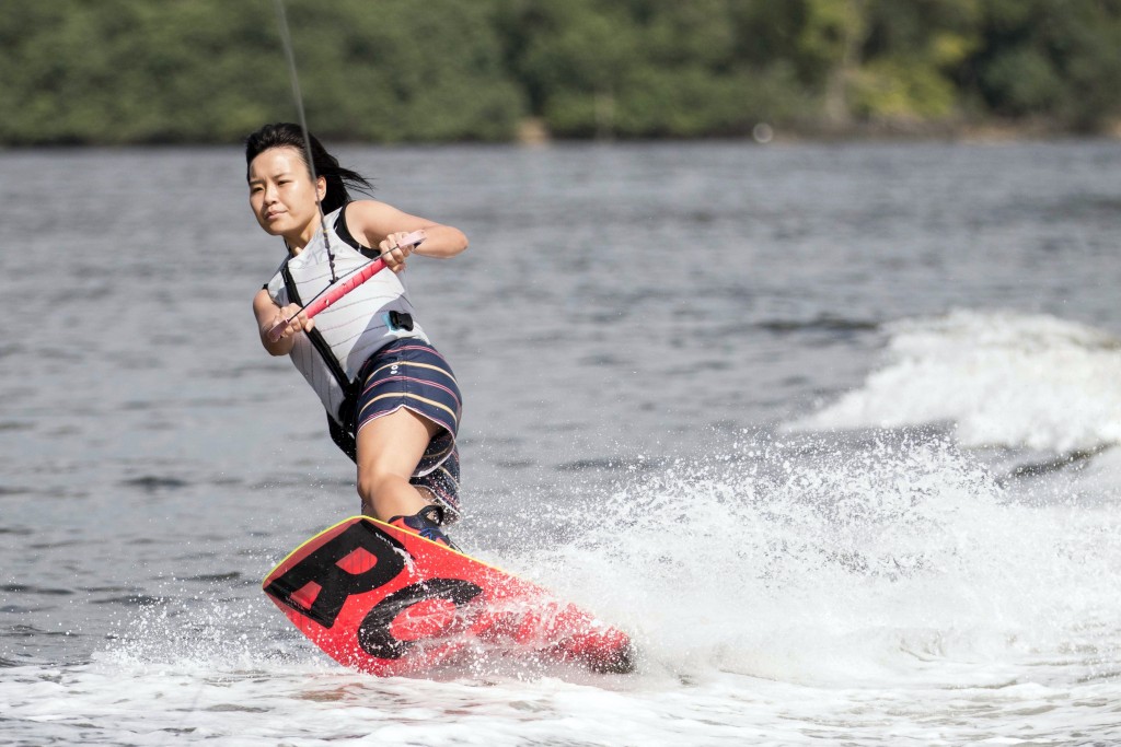 NTU Wakeboarding Club president Jessica Tsang (pictured) hopes students do not feel intimidated by the idea of performing wakeboarding tricks. PHOTO: NICHOLAS YEO