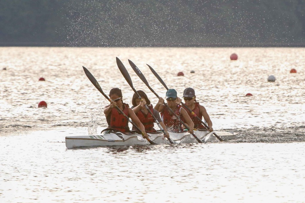 From left: Collette Seow, Phua Yu Ning, Linnet Xue and Grace Yong won the WK4 200m race. PHOTO: JAMES NG 