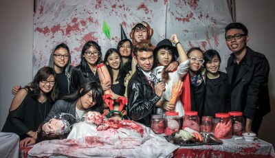 The Art, Design and Media School (ADM) throws an annual Halloween celebration for its students to come together over spooky Halloween-themed games and photobooths. PHOTO: ADM STUDENT CLUB