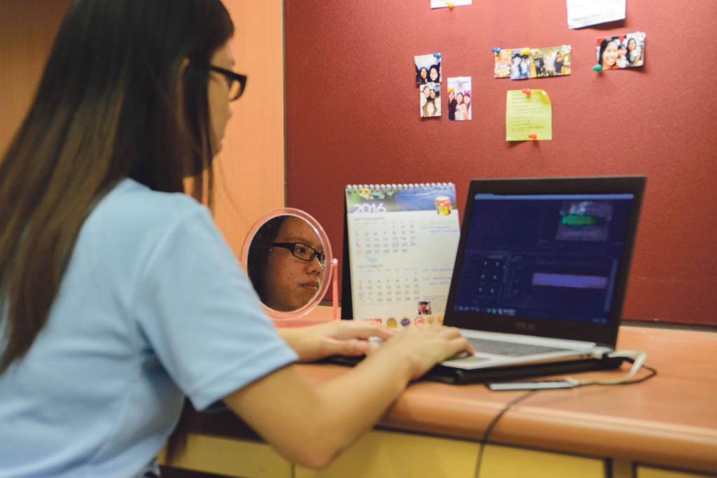 PUBLICITY: Stephany is NTU Community Herb Garden's media administrator. Using Facebook, she helps to increase the awareness of the social events held there. PHOTO: ZHENG JUNCEN     