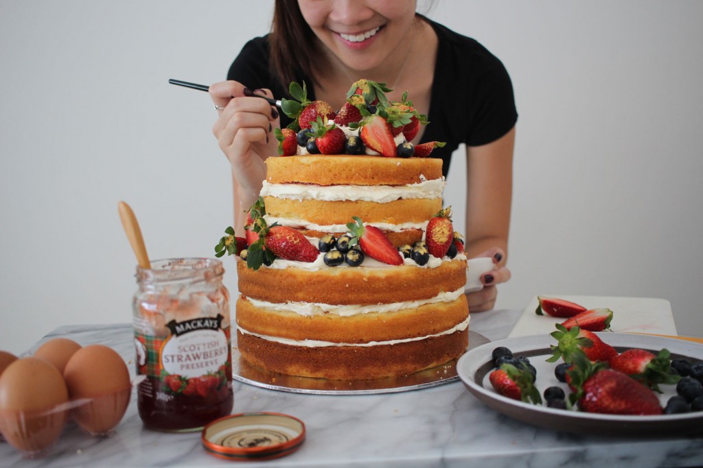 Two-tiered naked berries cake by Sophie Ng. PHOTOS: ZHENG JUNCEN, VALERIE LAY, LEE SU FANG, SOPHIE NG, ONG YONG JIA