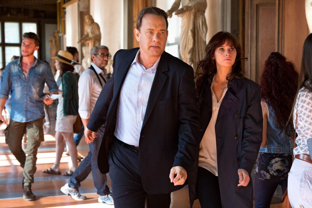 HUNTED: Robert Langdon and Sienna Brooks hunt for clues within the Palazzo Vecchio while attempting to evade assassins. PHOTO: SONY PICTURES