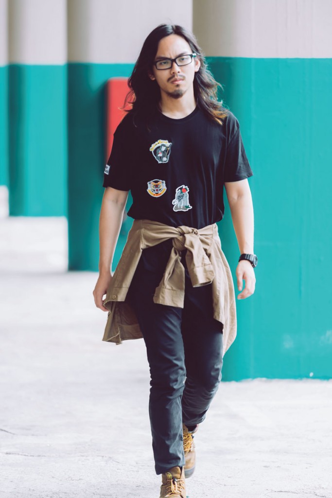 On Raymond: Top, from Bershka, $29.90; Shirt (worn as jacket), from Pull & Bear, $45.90; Pants, shoes and watch, Model’s own. 