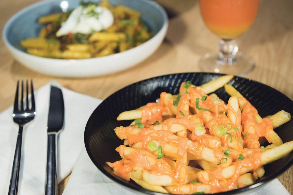 Signature crispy fries drizzled with mentaiko sauce. PHOTO: ZHENG JUNCEN