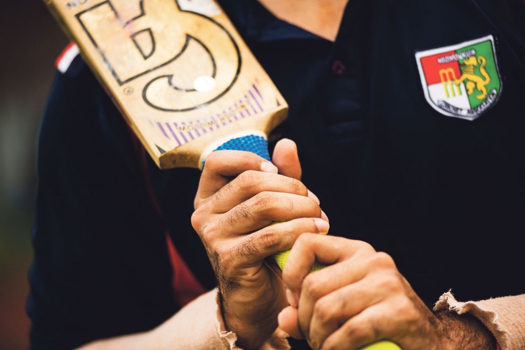 TOOL OF THE TRADE: The bat that Mr Arjun uses has been with him for two years, but he rarely uses it, as he saves the bat for matches with the national team. He last batted with it in the Asian Cricket Council tournament in January this year.