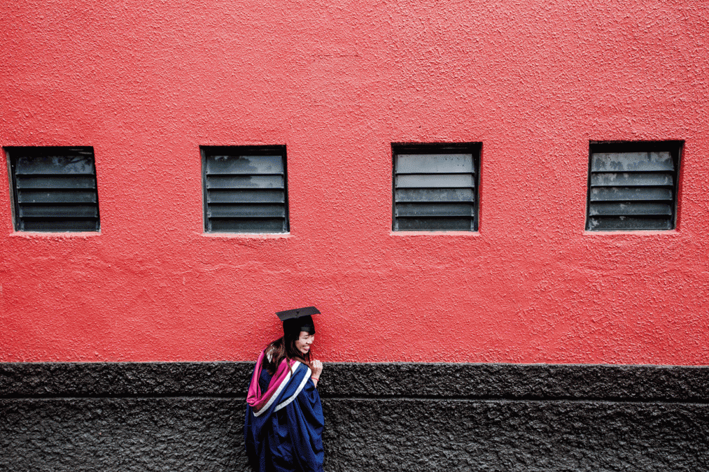 “The colours are pleasing to the eye and give a good contrast to the graduation gowns.” Paris Chia, 25